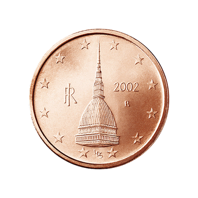 Italy 2 Cent Euro Coin Sample